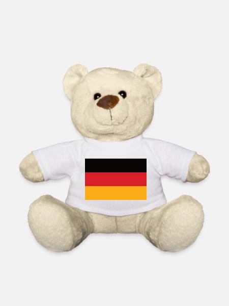 Drapeau tricolore de l’Allemagne - Nounours - blanc