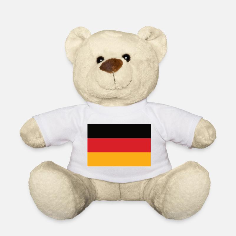 Drapeau tricolore de l’Allemagne - Nounours - blanc