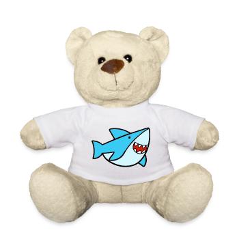 Cute shark - Teddy Bear - white - Front