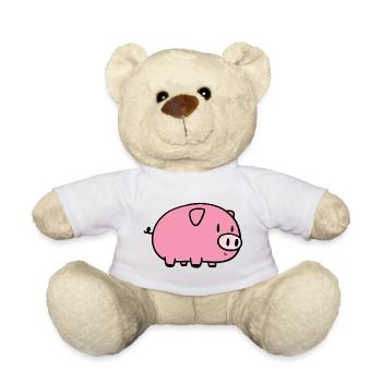 Kleines Schweinchen - Teddy - Weiß - Vorne