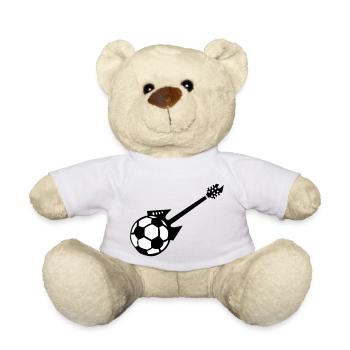 electric football guitar - Teddy Bear - white - Front
