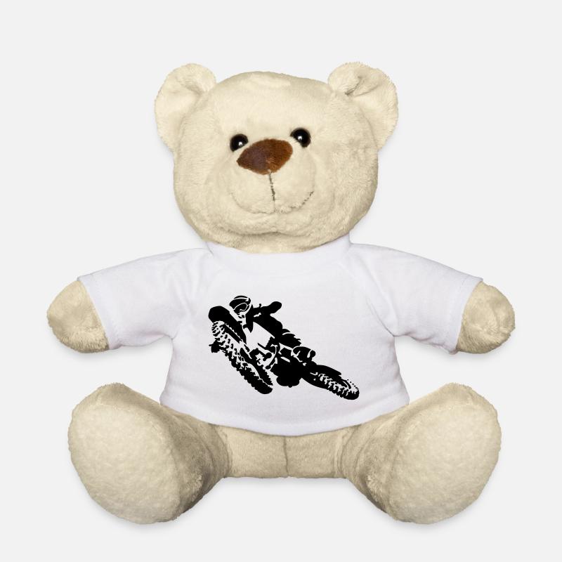 Motocross - Teddy Bear - white