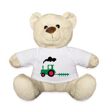 traktor trecker landwirtschaft - Teddy - Weiß - Vorne