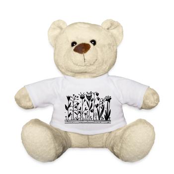 Jardin t-shirt - Nounours - blanc - Devant