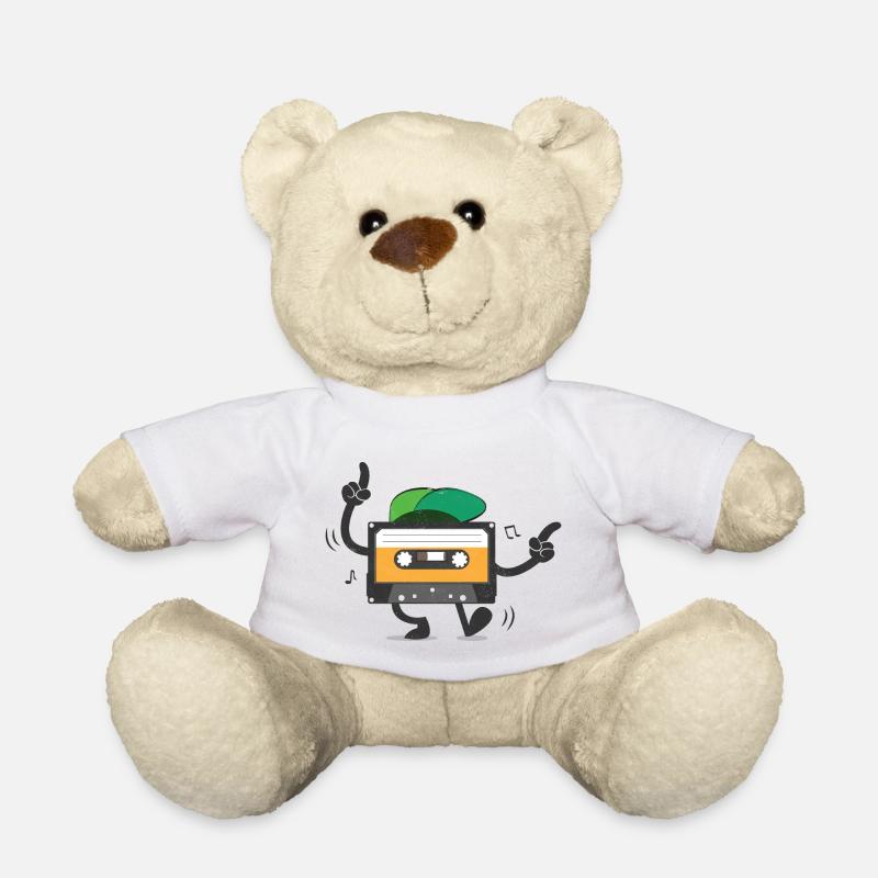 Dancing Cassette Tape (Vintage Style) - Nounours - blanc