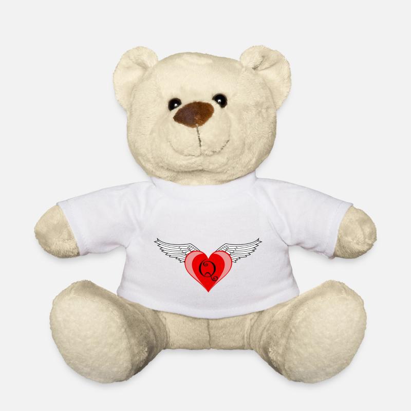 Heart Q - Teddy Bear - white