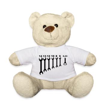 Wrenches, mechanic, odd jobs, handyman * - Teddy Bear - white - Front