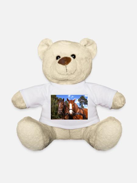 Pferde Gespann - Teddy - Weiß
