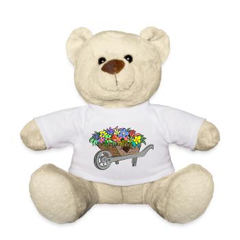 Flowers Spring - Teddy Bear - white - Front