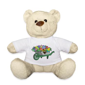 Flowers Spring - Teddy Bear - white - Front