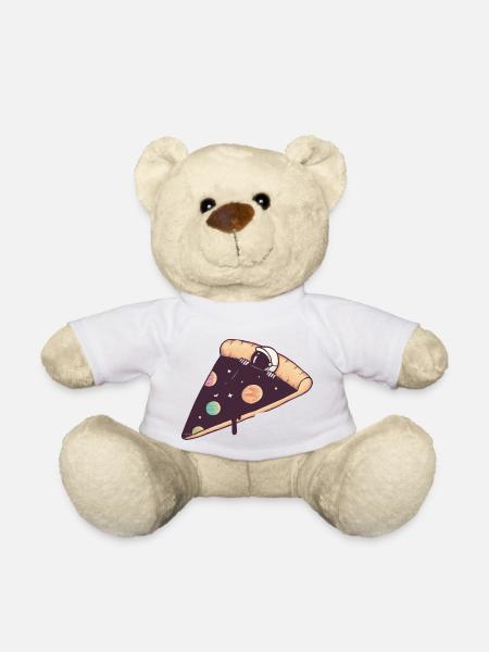 astronaut pizza - Teddy Bear - white