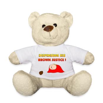 Flying Bum (Diagonale) - mit Text - Teddy - Weiß - Vorne