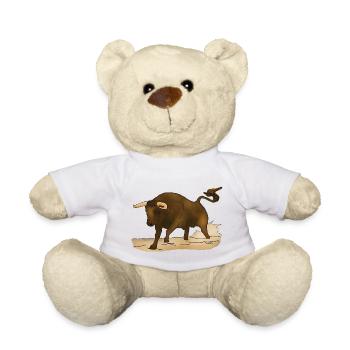 Taureau, taureau - Nounours - blanc - Devant