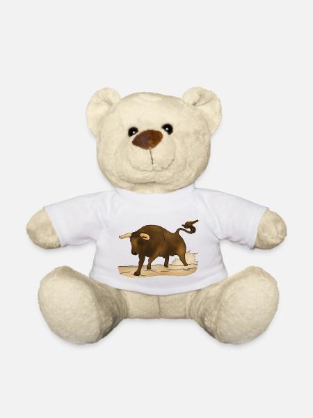 Stier, Bulle - Teddy - Weiß