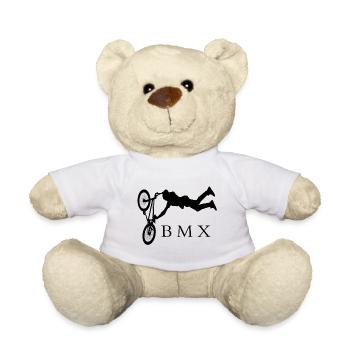 BMX enfants anniversaire sport noël - Nounours - blanc - Devant