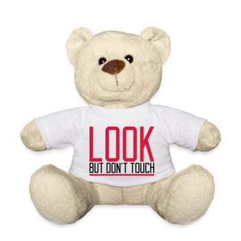 Text Dont Touch - Teddy Bear - white - Front