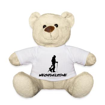 Lustiges Skitouren Geschenk für den Gipfel - Teddy - Weiß - Vorne