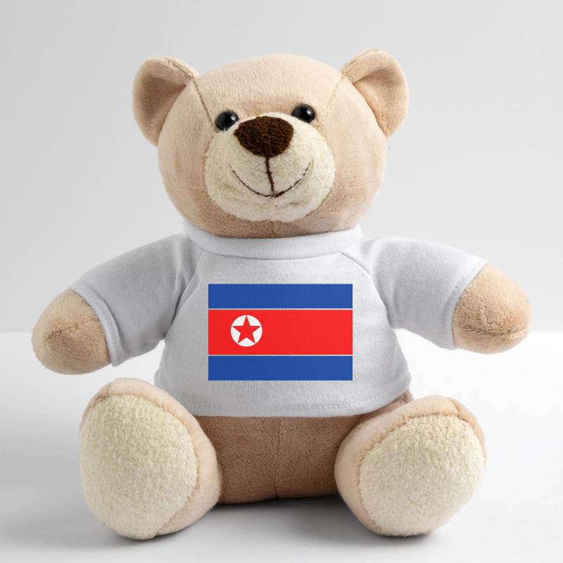Drapeau du logo de la Corée du Nord Drapeau nord-coréen Nounours