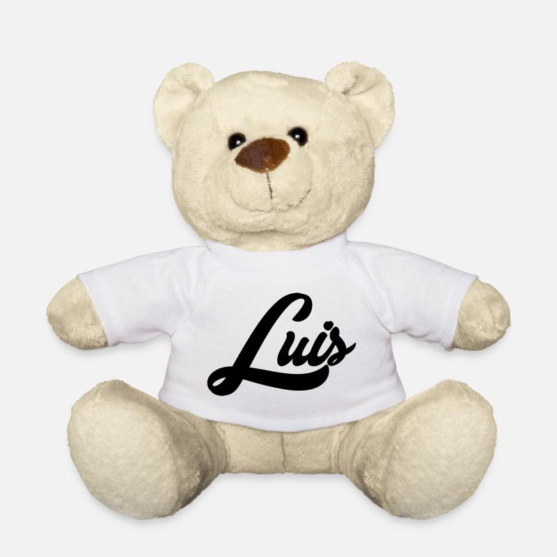Luis Name Black - Teddy Bear - white
