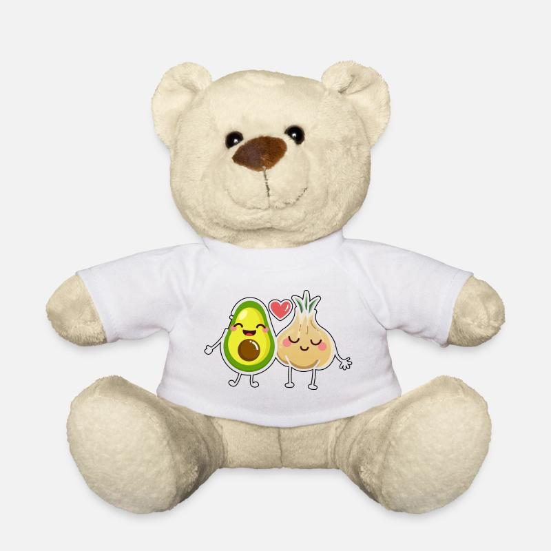 Avocado Meets Garlic - Teddy Bear - white