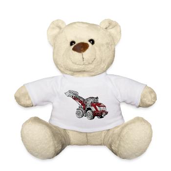 Red Excavator Industry - Teddy Bear - white - Front