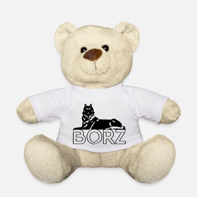 Chechen Borz with lettering black - Teddy Bear - white