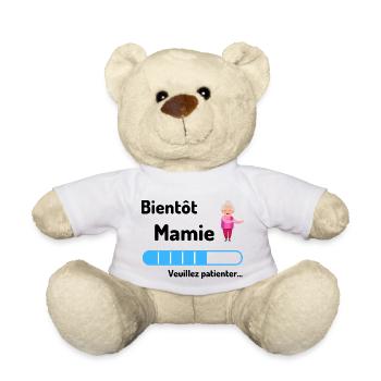 Bientôt Mamie, Veuillez patienter... - Nounours - blanc - Devant