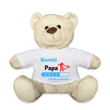 Bientôt Papa, Veuillez Patienter... - Nounours - blanc - Devant