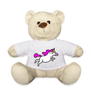 Einhorn Fliegen Unicorn - Teddy - Weiß - Vorne
