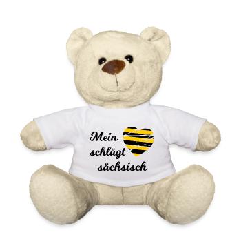 Ein Herz für Sachsen - Teddy - Weiß - Vorne