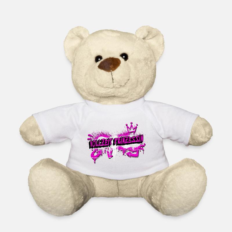 Vollzeit Prinzessin Graffiti Design - Teddy - Weiß