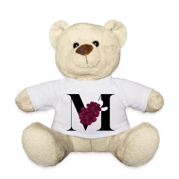 Buchstabe M blühende - Teddy - Weiß - Vorne