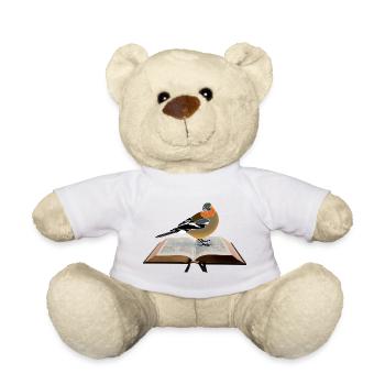 Pinsons sur livre - Nounours - blanc - Devant