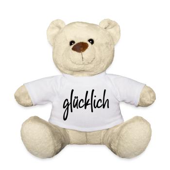 glücklich - Teddy - Weiß - Vorne