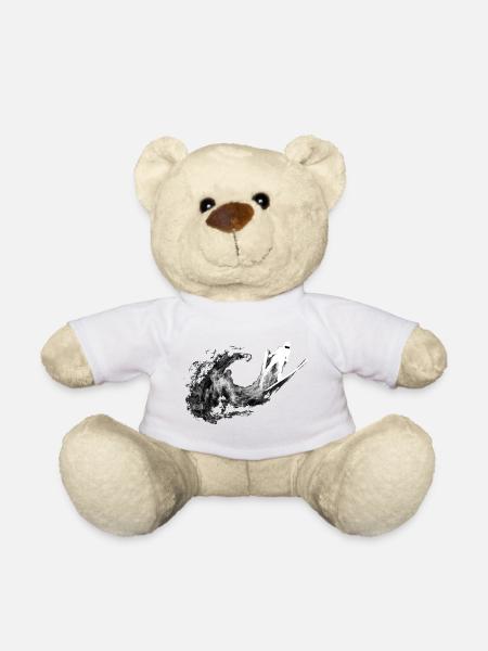 skispringen - Teddy - Weiß