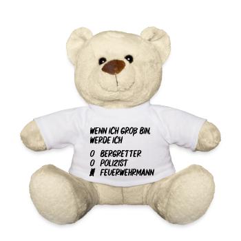 Ich werde Feuerwehrmann - Teddy - Weiß - Vorne