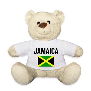 Jamaïque Drapeau jamaïcain - Nounours - blanc - Devant