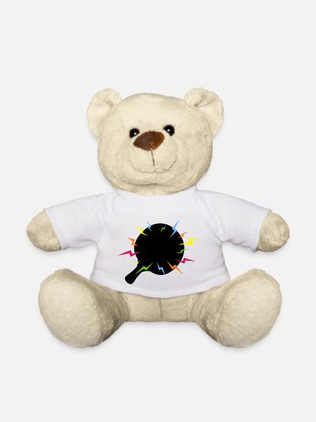 Magischer Ping Pong Schläger Blitz - Teddy - Weiß