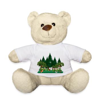 Waldtiere Bäume Wilde Natur Natur - Teddy - Weiß - Vorne