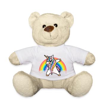 Dab Dance Unicorn Dabbing Dancing Music Dancers - Teddy Bear - white - Front