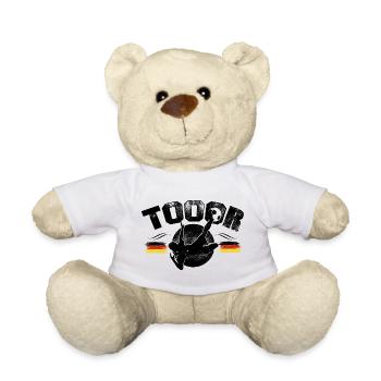Abstraktes Farbenspiel Fussballspiel Fußballer - Teddy - Weiß - Vorne