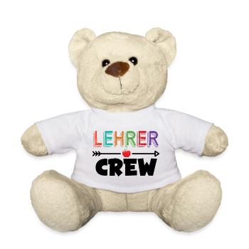 Lehrer Shirt Crew Einschulung Geschenk Erzieher - Teddy - Weiß - Vorne