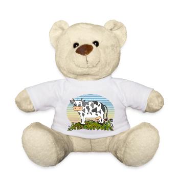 Cow - Teddy Bear - white - Front