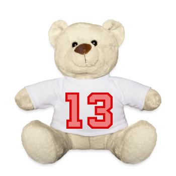 Coole Retro Retrostyle Jersey Nummer Rückennummer - Teddy - Weiß - Vorne