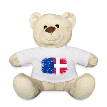 EU Dänemark Flagge Fusion - Teddy - Weiß - Vorne
