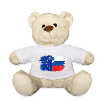 EU-Slovenia Flag Fusion - Teddy Bear - white - Front