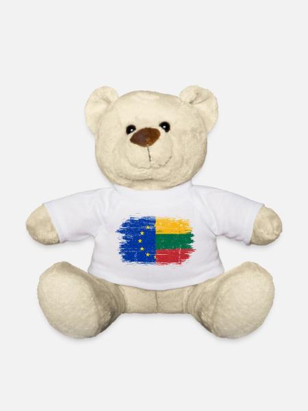 EU Litauen Flaggenmischung - Teddy - Weiß