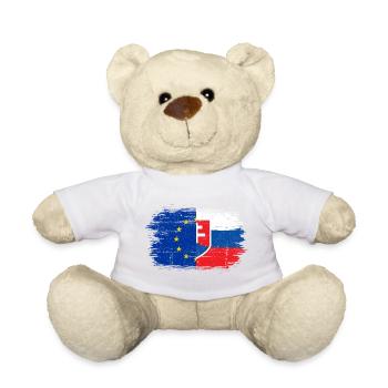 EU Slovakia Flag Fusion - Teddy Bear - white - Front