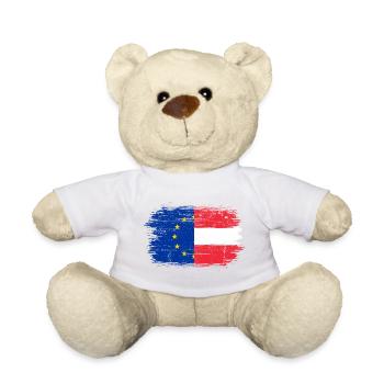 EU Österreich Flagge Fusion - Teddy - Weiß - Vorne