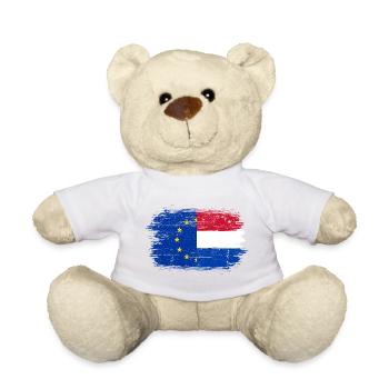 Fusion der niederländischen EU-Flagge - Teddy - Weiß - Vorne